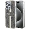 Guess GUHCP15LH4PSEGW iPhone 15 Pro 6.1 brązowy/brown hardcase IML 4G Gold Stripe